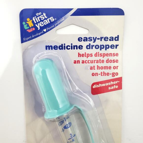 Vtg The First Years Baby Easy-Read Blue Medicine Dropper Dispenser SEALED - Picture 2 of 8